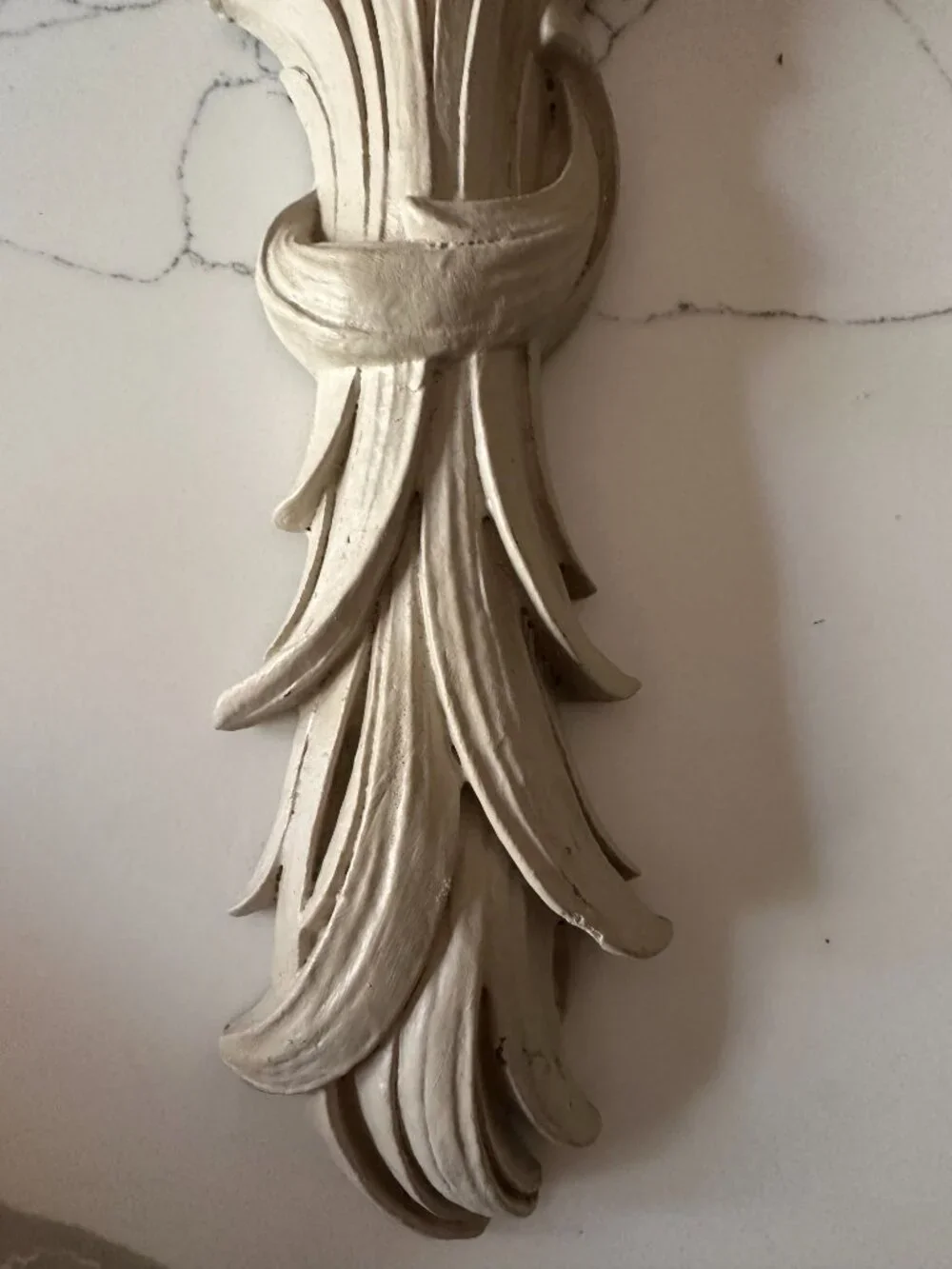 Vintage Ornate Wall Shelf Corbel | French Regency Acanthus Leaf Wall Bracket | H